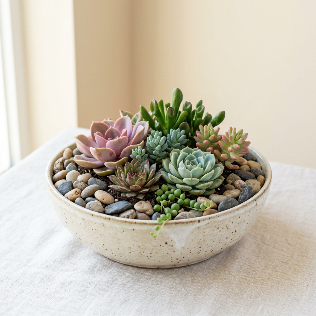 Artistic Succulent Bowl (Sample)
